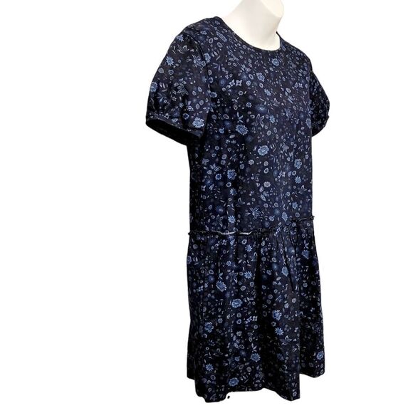 2/$20Gap Y2K Navy Blue Floral Pattern Dress Size: XS - Picture 2 of 6